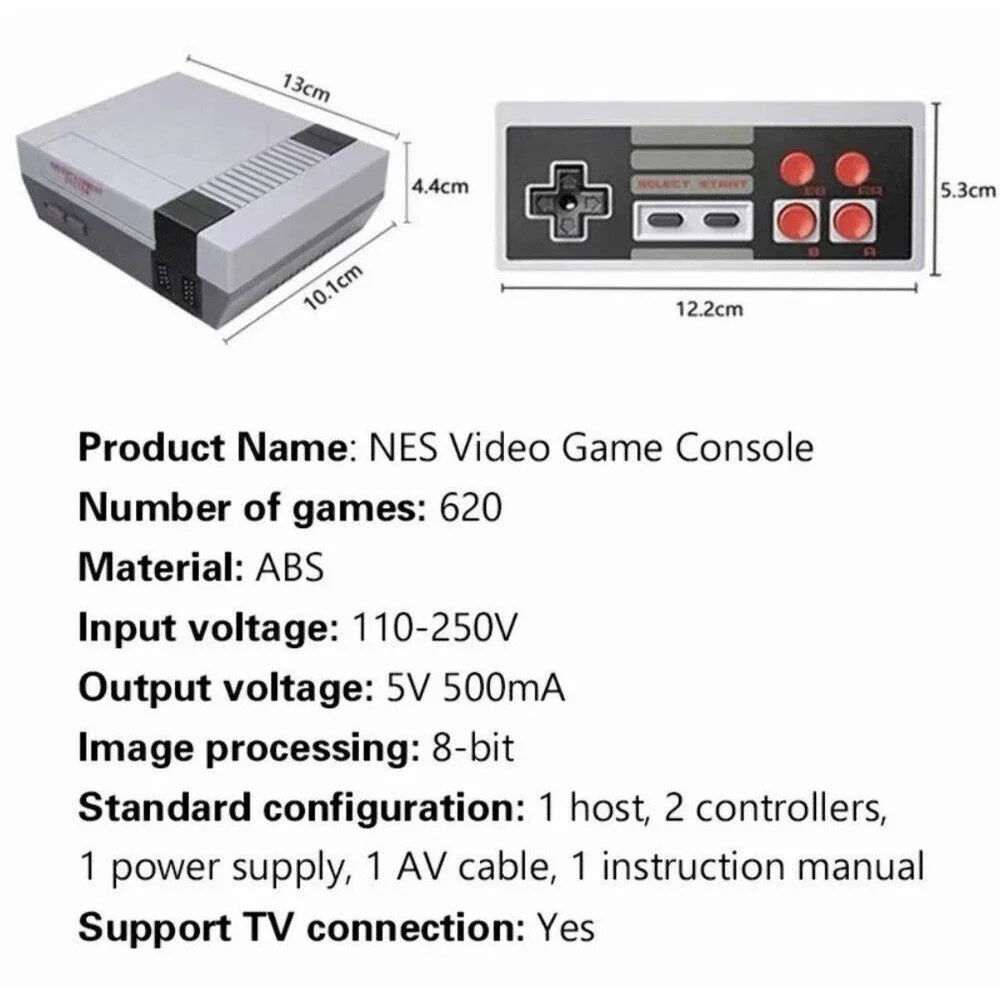 Brand New Retro Video Game Console 620 Games